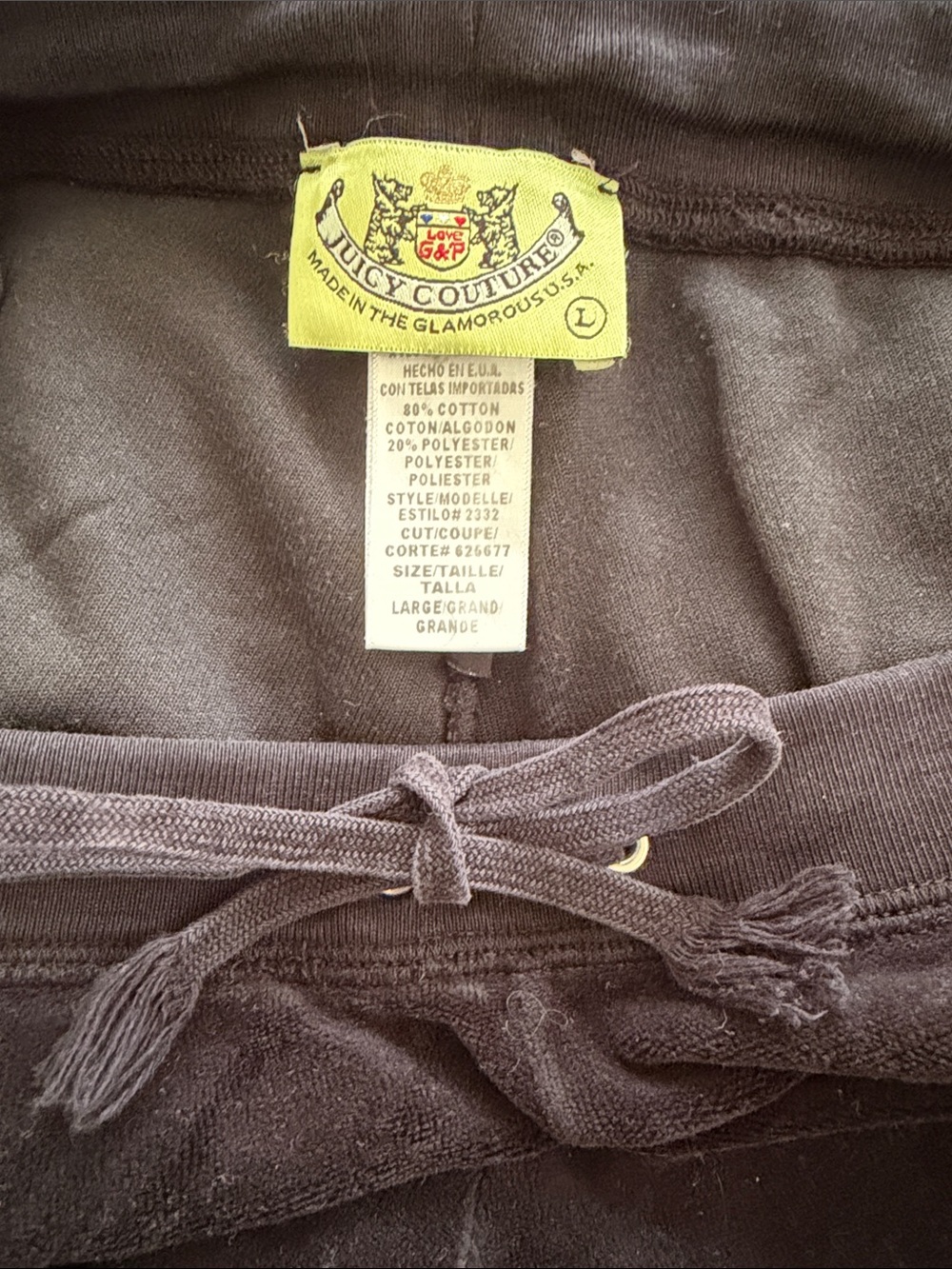 ‘Vintage’ Juicy Couture Black Velour Jacket and Pants Lounge Set - Picture 8 of 8